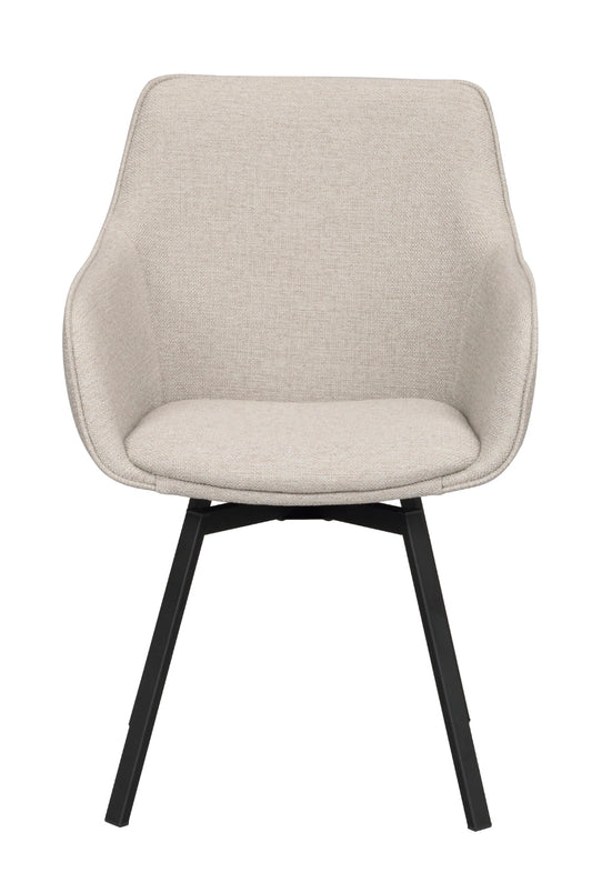 Rowico ALISON Swivel Beige Set of 2 Armchairs