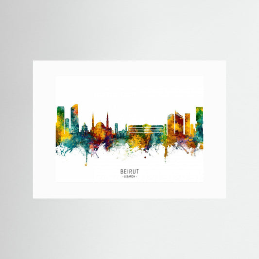 Beirut Lebanon Skyline by Michael Tompsett