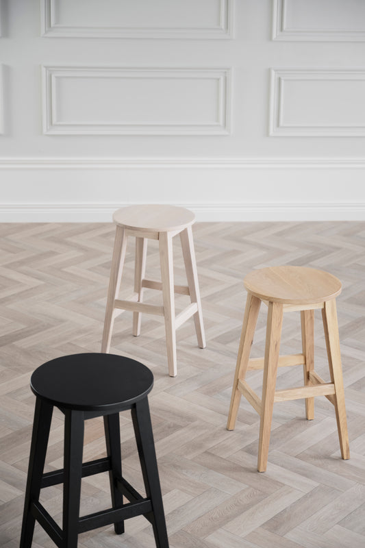 AUSTIN Set of 2 Bar Chairs – white wash oak – 5