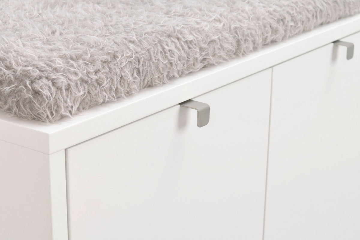 CONFETTI 2 Drawer Bench – White / grey sheep look – 6