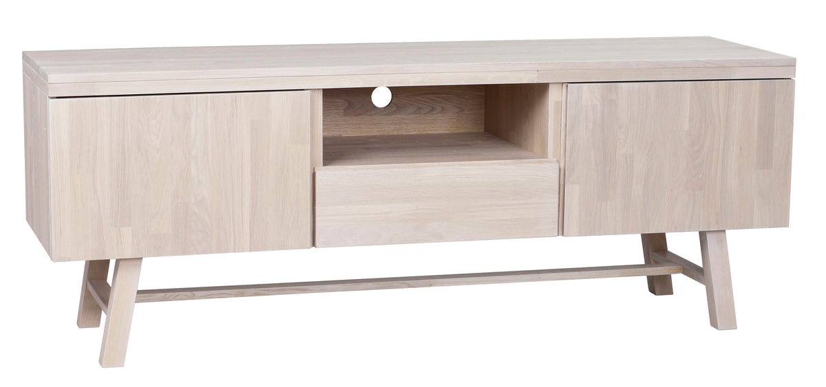 BROOKLYN Oak TV Unit 160CM – Whitewashed Oak – 2