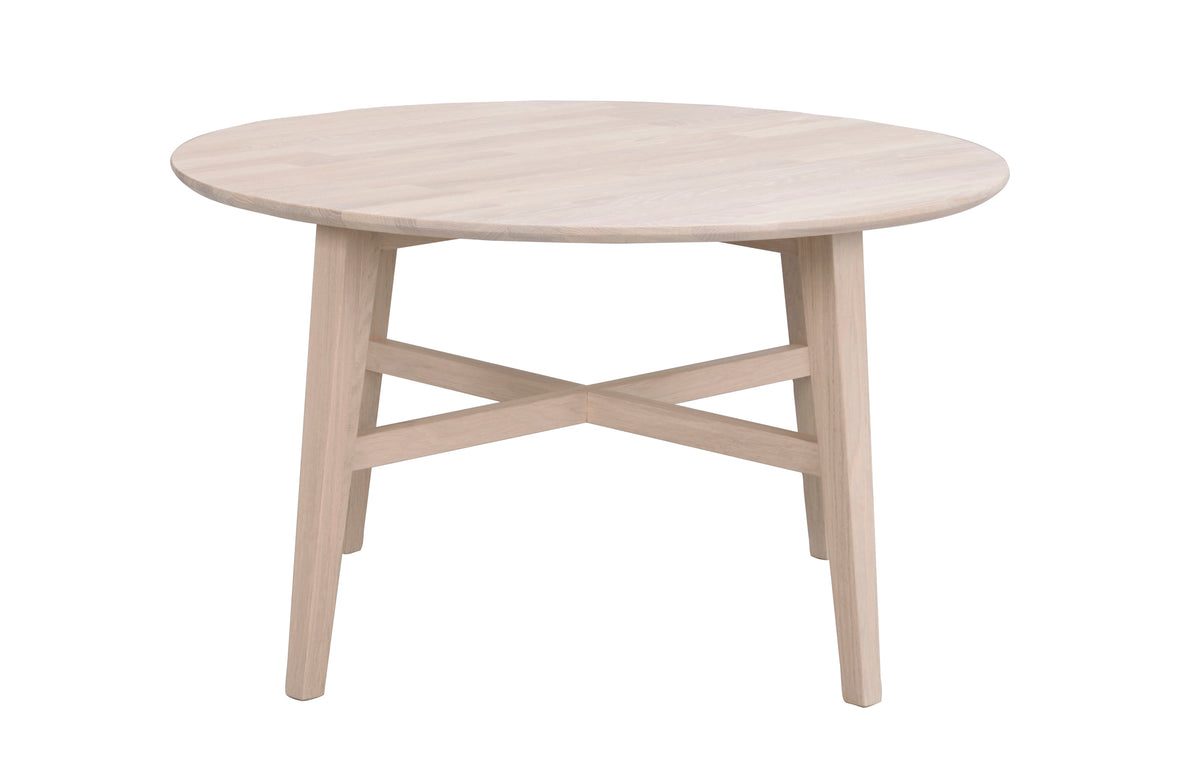 FILIPPA Round Coffee Table 90CM – Whitewashed Oak – 1