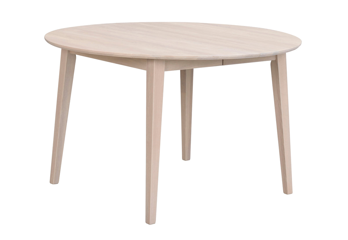 FILIPPA Round Extending Table 120CM/165CM/210CM – Standard Extending Table 120CM/165CM / Whitewashed oak – 8