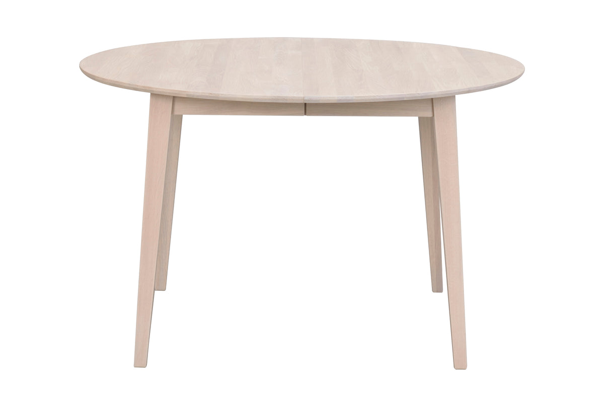FILIPPA Round Extending Table 120CM/165CM/210CM – Standard Extending Table 120CM/165CM / Whitewashed oak – 1