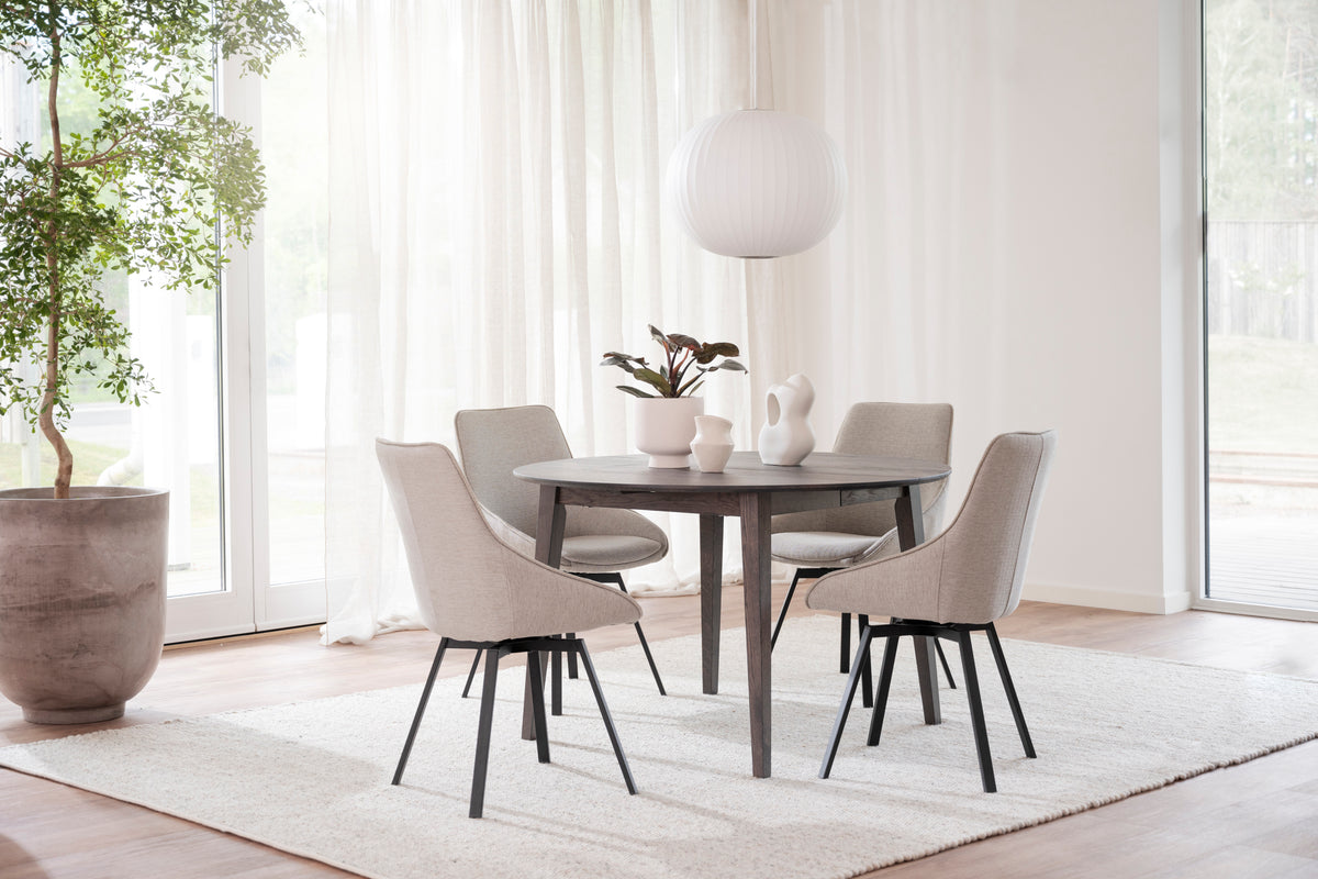 FILIPPA Round Extending Table 120CM/165CM/210CM – Standard Extending Table 120CM/165CM / Dark oak – 3