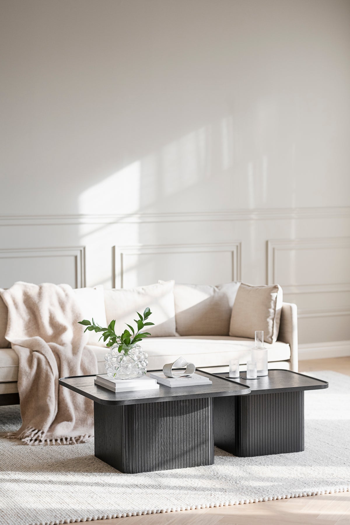 SULLIVAN Coffee Table 60CM & 80CM – Medium – 80 x 80 cm / Whitewashed Oak – 2