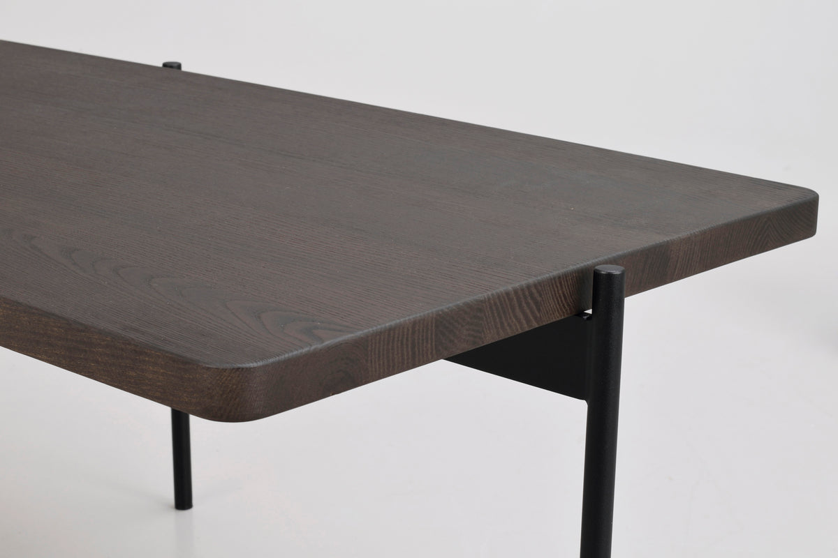 SHELTON Coffee Table 95CM & 145CM – Medium – 145 x 60 cm / brown ash/black metal – 8