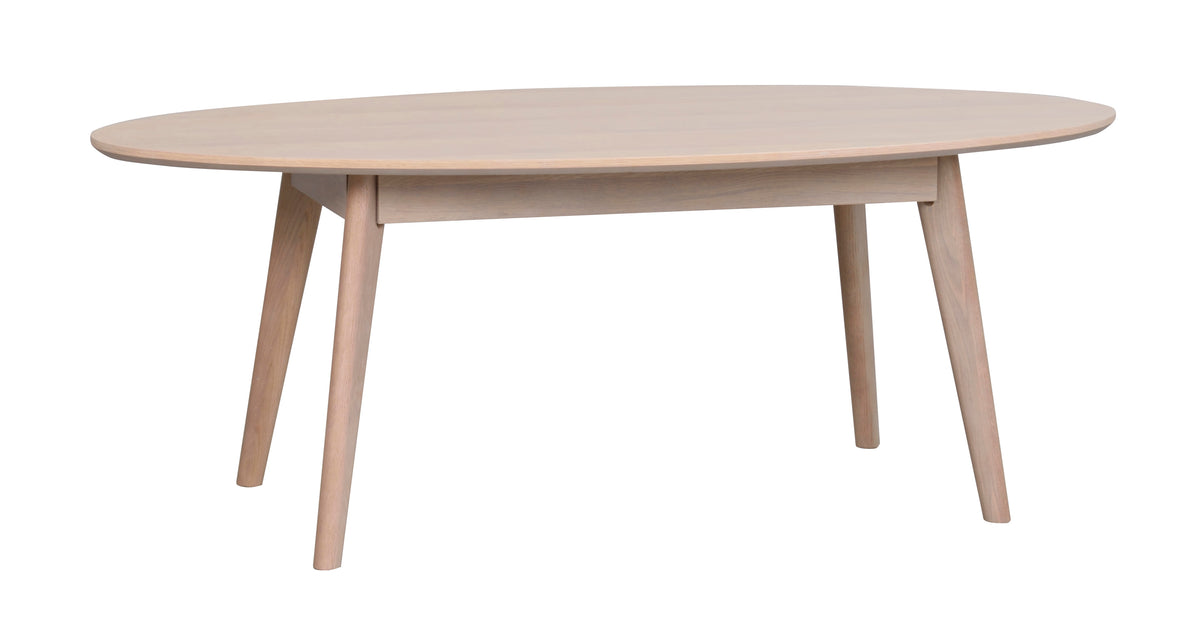 YUMI Oval Coffee Table 130CM – Whitewashed Oak – 6