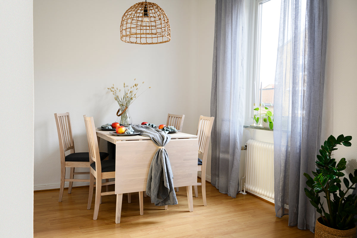 FILIPPA Set of 2 Chairs – Whitewashed/grey fabric – 3