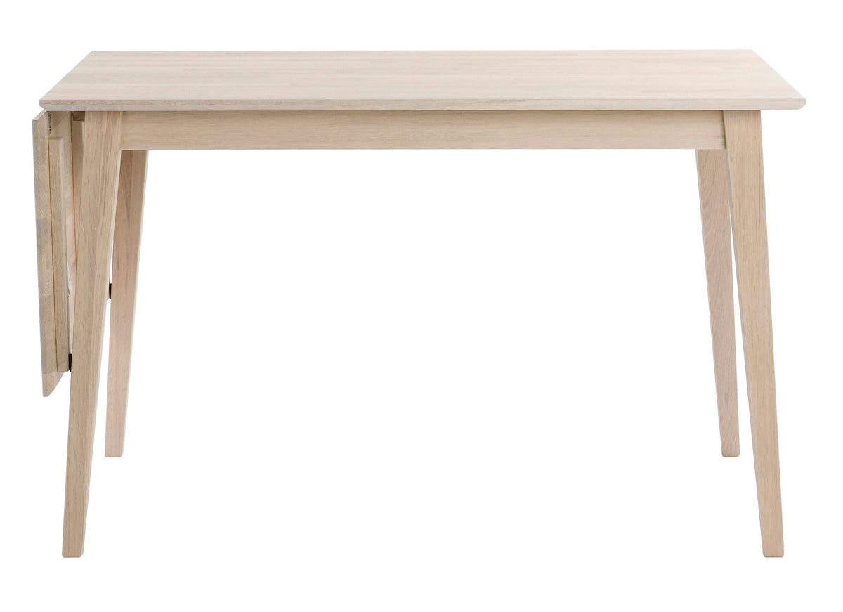 FILIPPA Drop Leaf Table 80CM & 120CM – Whitewashed oak top/whitewashed oak legs / Large 120CM – 1