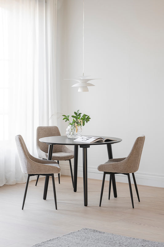 SIERRA Fabric Set of 2 Chairs – Beige – 5
