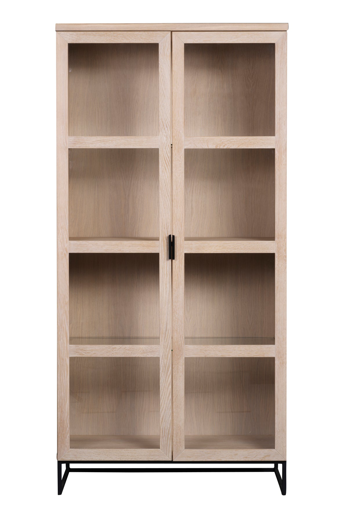 EVERETT HIGH Glass Cabinet – Whitewashed Oak – 1