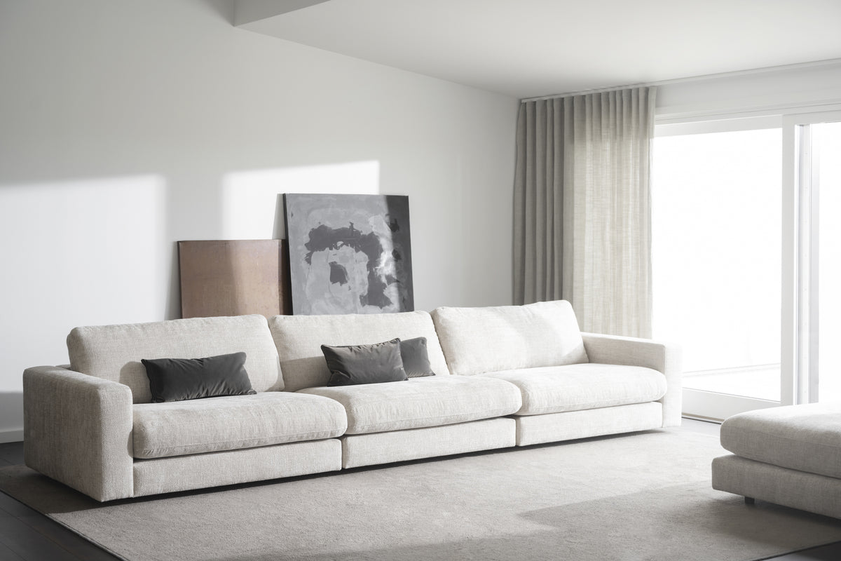 Duncan 1.5-Seater Middle Module – Light Grey – room setting