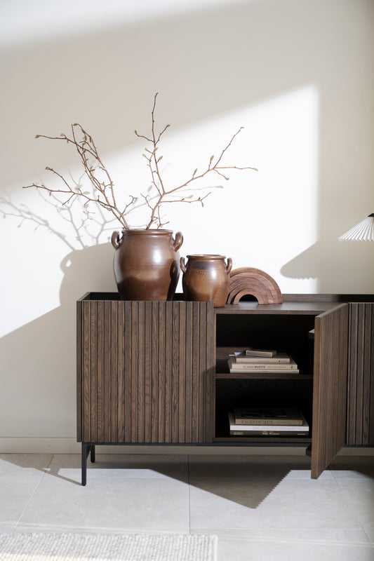 HALIFAX Sideboard 160 CM – Brown/Black Legs – 3