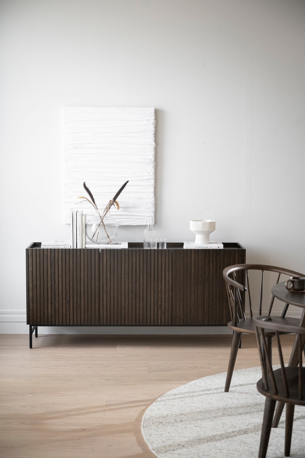 HALIFAX Sideboard 160 CM – Brown/Black Legs – 5