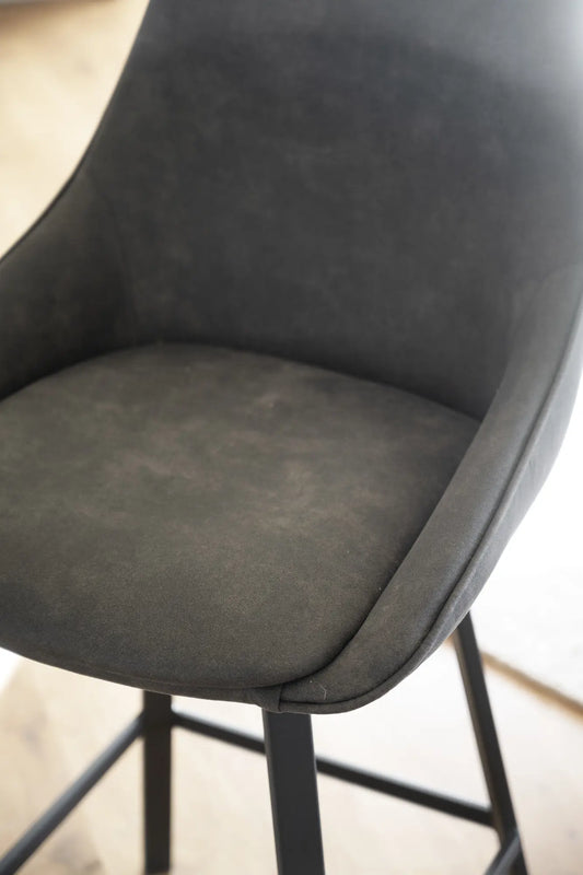 Rowico ALISON Bar Chair Grey, Set of 2, Swivel