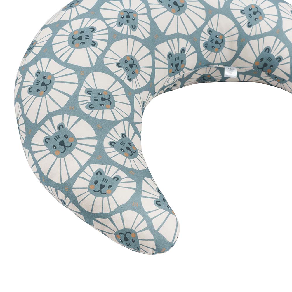 Denim Lions Feeding Cushion by Malomi Kids