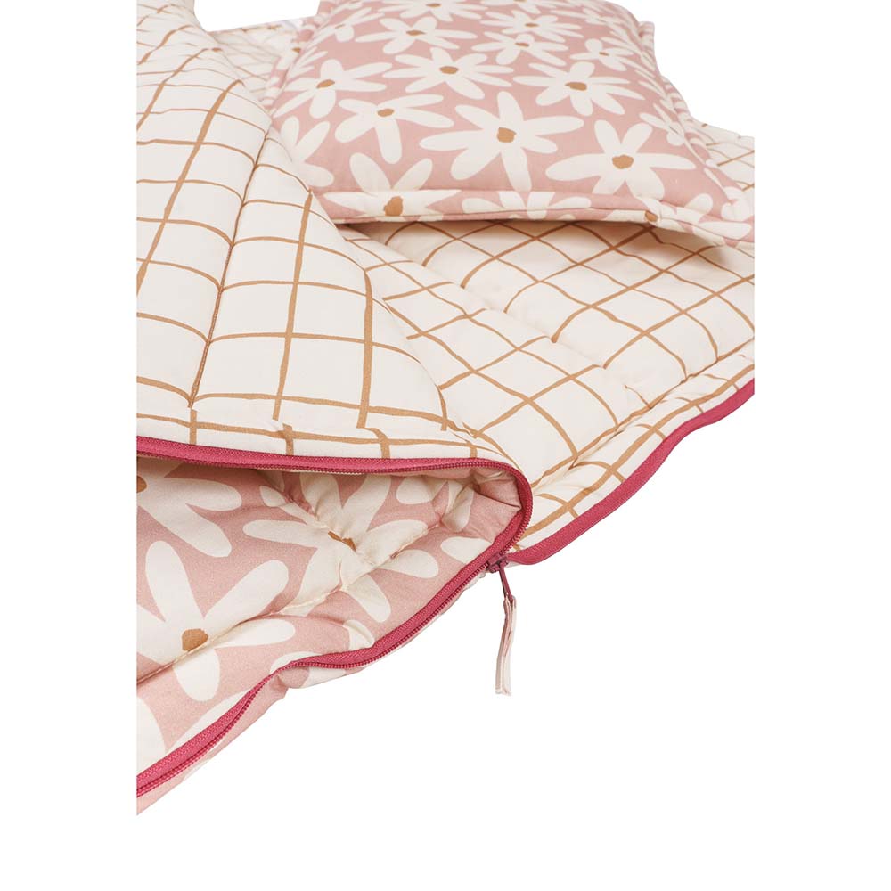 Blush Daisies Sleeping Bag with Pillow by Malomi Kids
