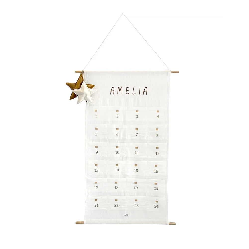 Personalised Advent Calendar White by Malomi Kids