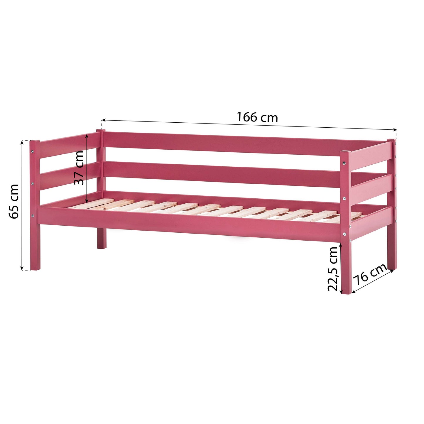 Hoppekids ECO Comfort junior bed 70x160 cm, Baroque Rose