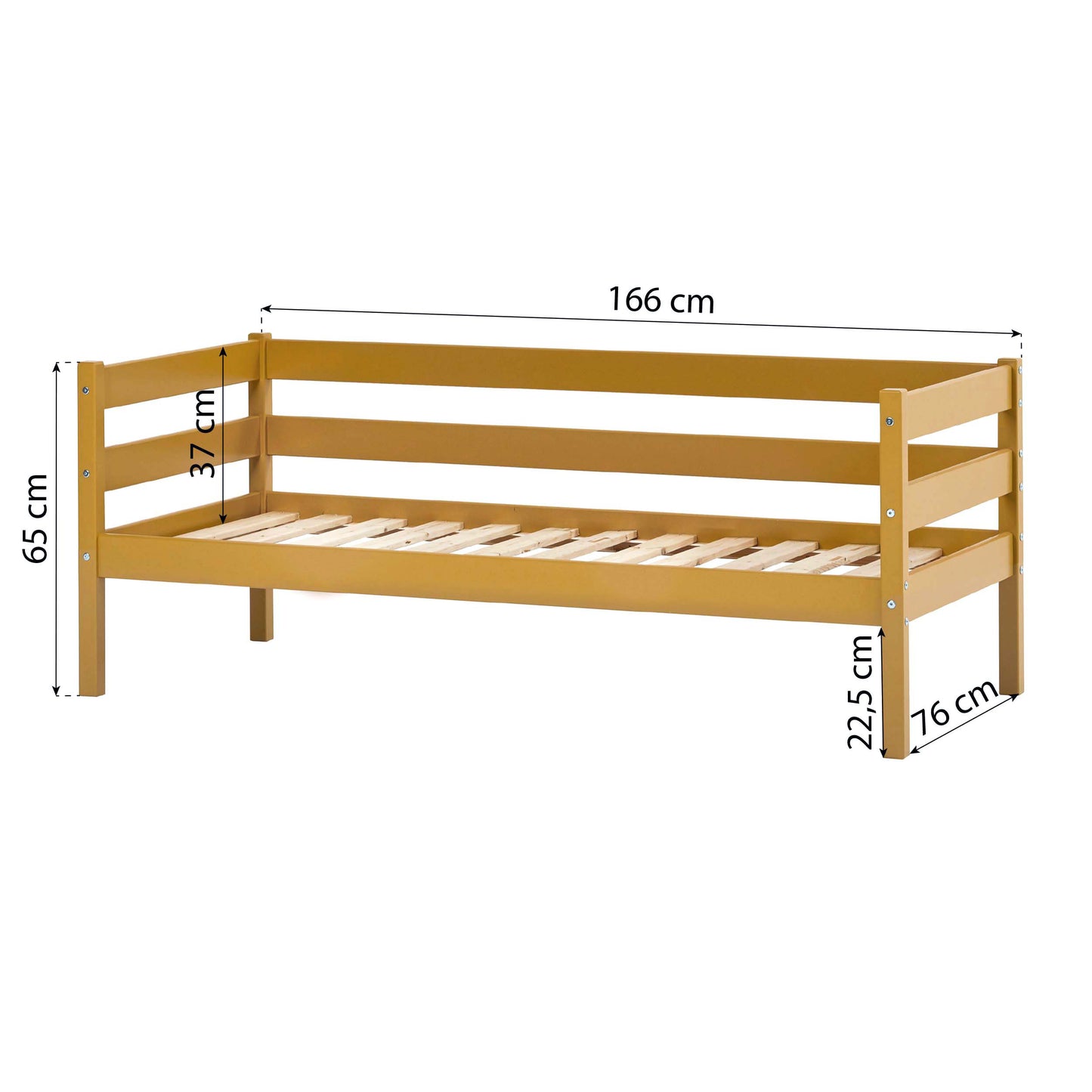Hoppekids ECO Comfort junior bed 70x160 cm, Autumn Yellow