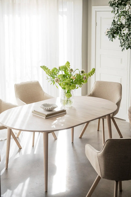 Rowico TYLER Oval Whitewashed Oak Table 170/210/250CM