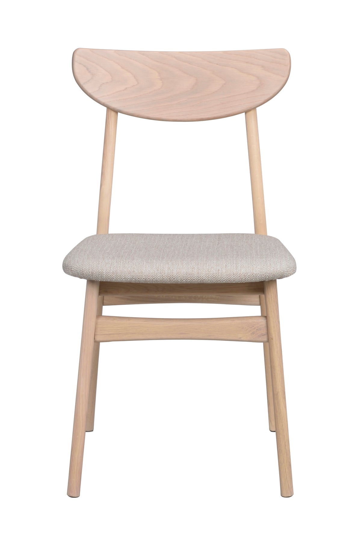 RODHAM Set of 2 Chairs – white wash oak/grey beige – 1