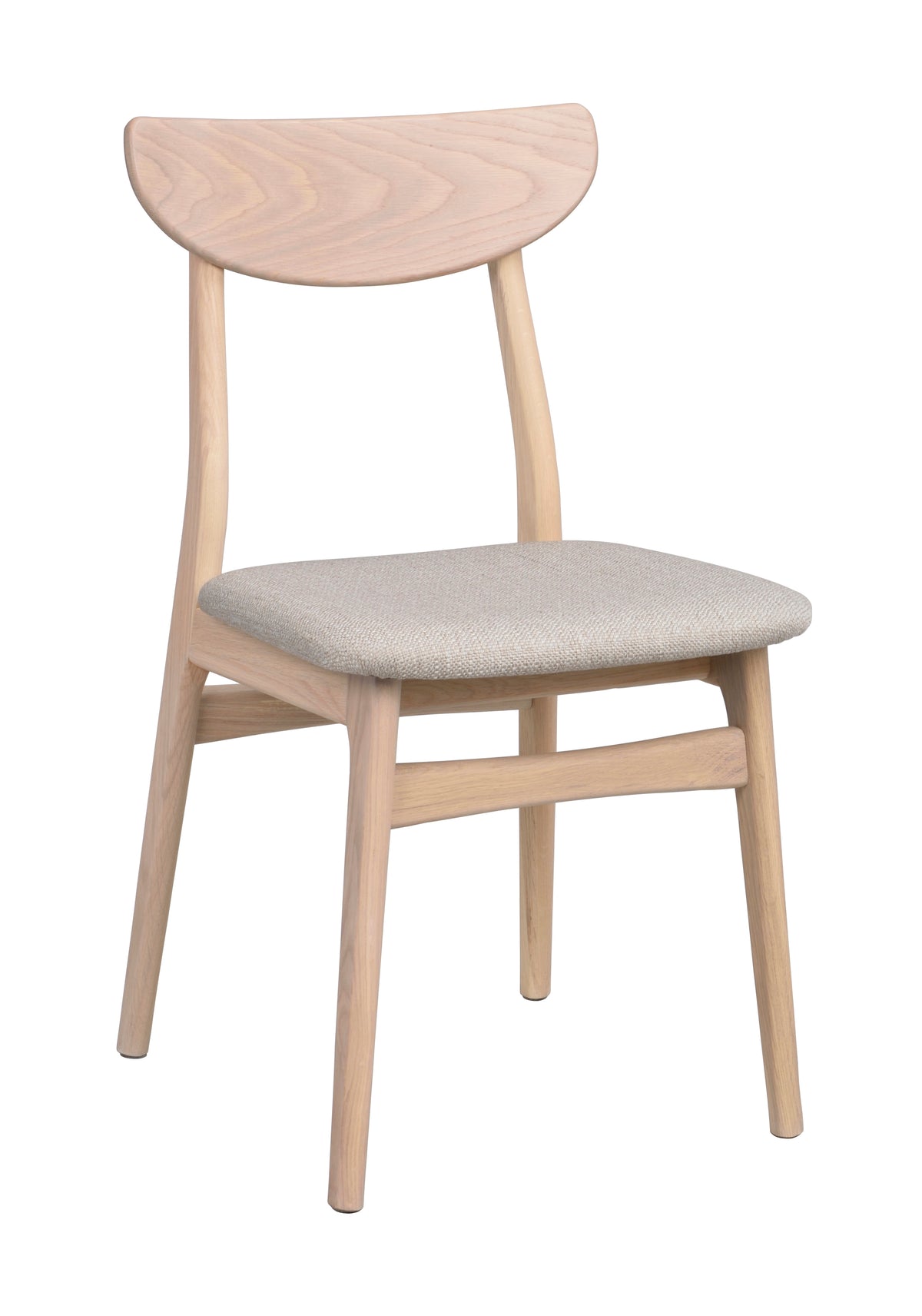 RODHAM Set of 2 Chairs – white wash oak/grey beige – 8