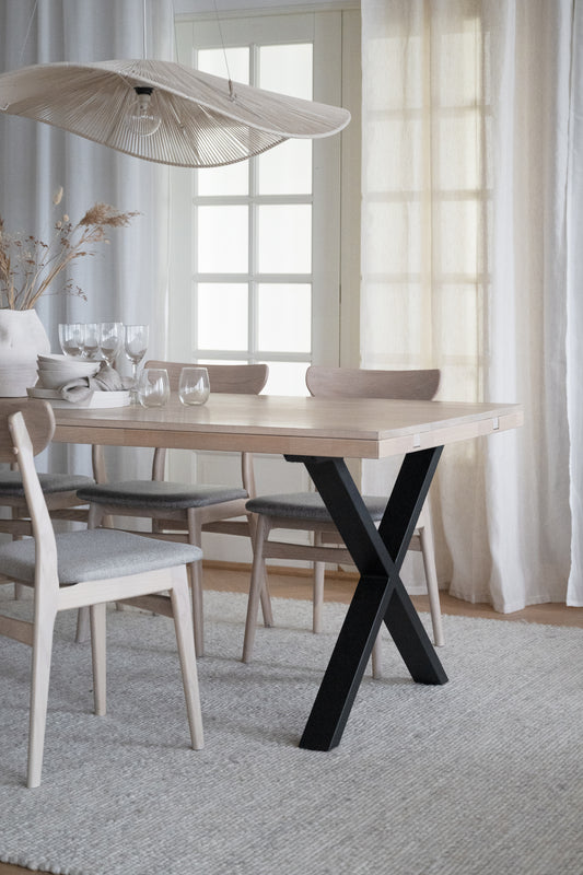 BROOKLYN X Legs Whitewashed Oak Dining Table 220/320CM – Dining table – 2