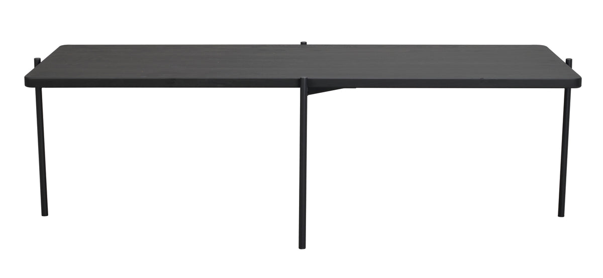 SHELTON Coffee Table 95CM & 145CM – Medium – 145 x 60 cm / black oiled ash/black metal – 1