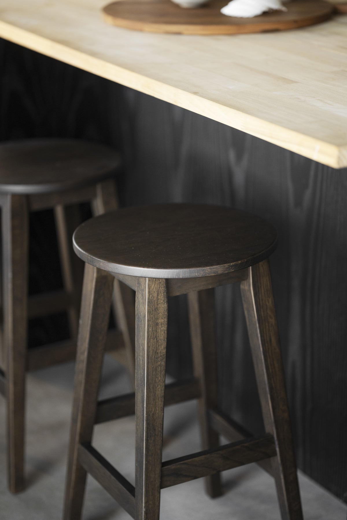 AUSTIN Set of 2 Bar Chairs – brown oak – 5