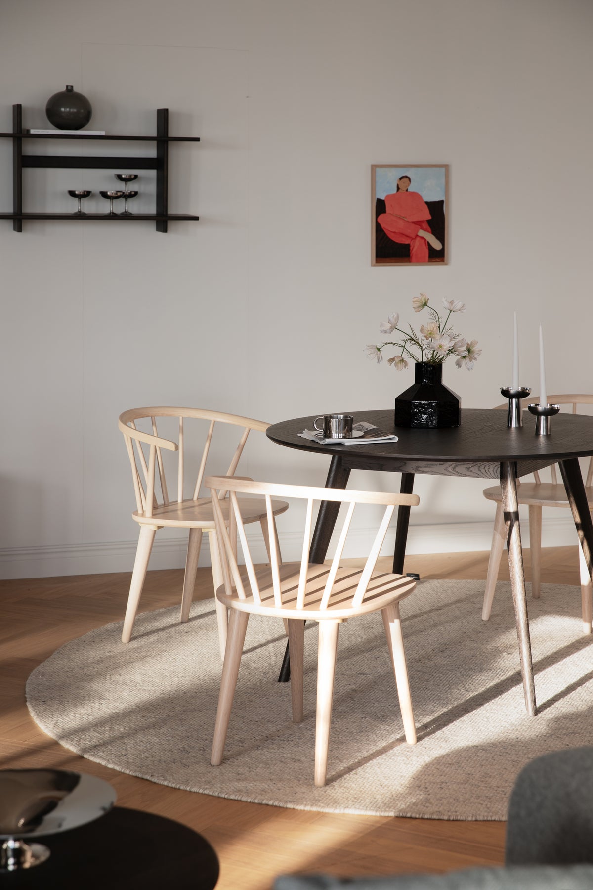 CARMEN Set of 2 Chairs – 2 Whitewashed Oak Chairs – 4