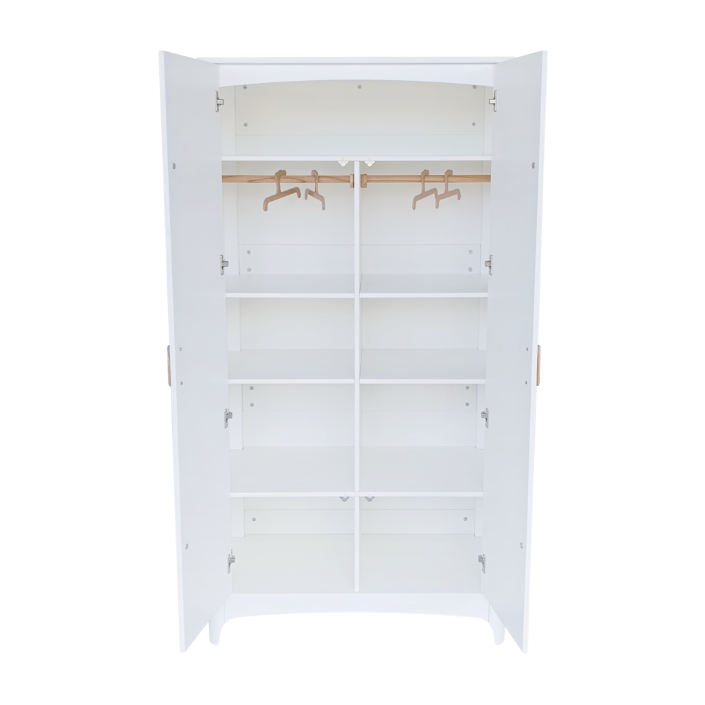 NÉRÉE & NÉRÉIDES 2-Door Wardrobe - Neige