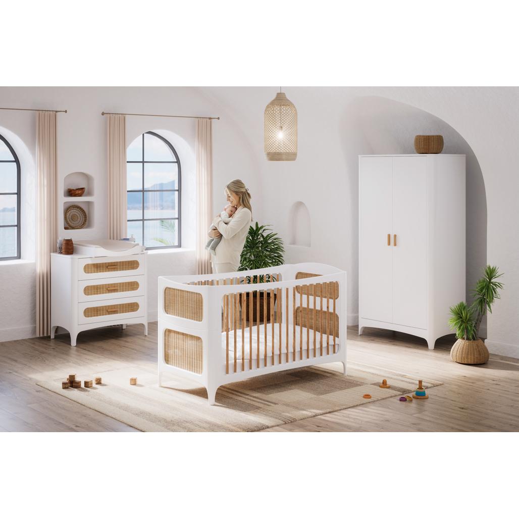 NÉRÉIDES Neige Rattan Chest of Drawers