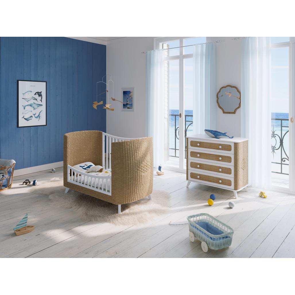 COQUILLAGE Kit Evolutive Bed Side 120 - Neige