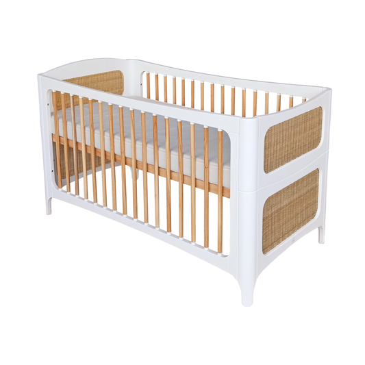 NÉRÉIDES Neige Evolutive Bed 70 x 140 CM - From Crib to Junior Bed