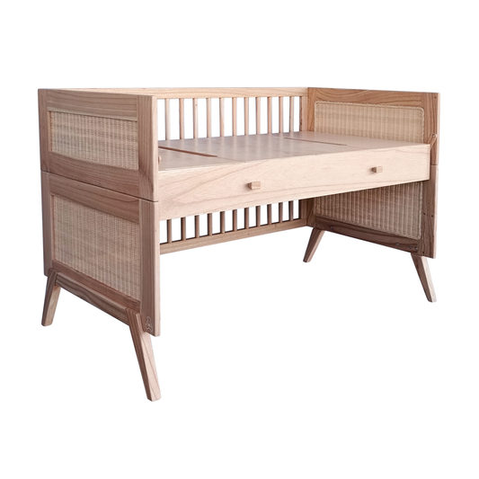 MARELIA BOIS Evolutive Bed 70X140 - From Crib to Junior Bed or Desk