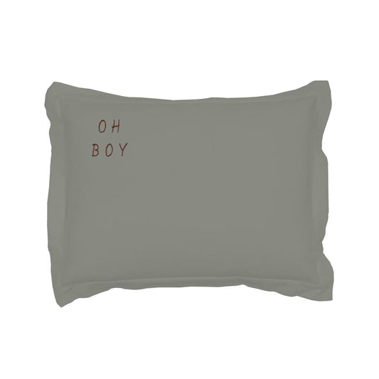 Embroidered Washed Cotton Pillow by Malomi Kids
