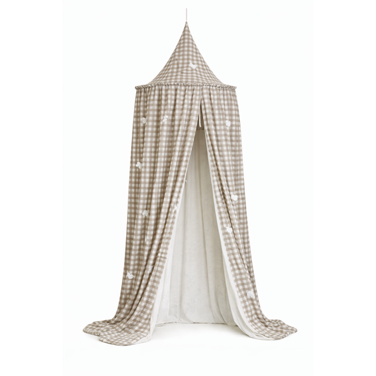 Countryside Check Cot Canopy by Malomi Kids