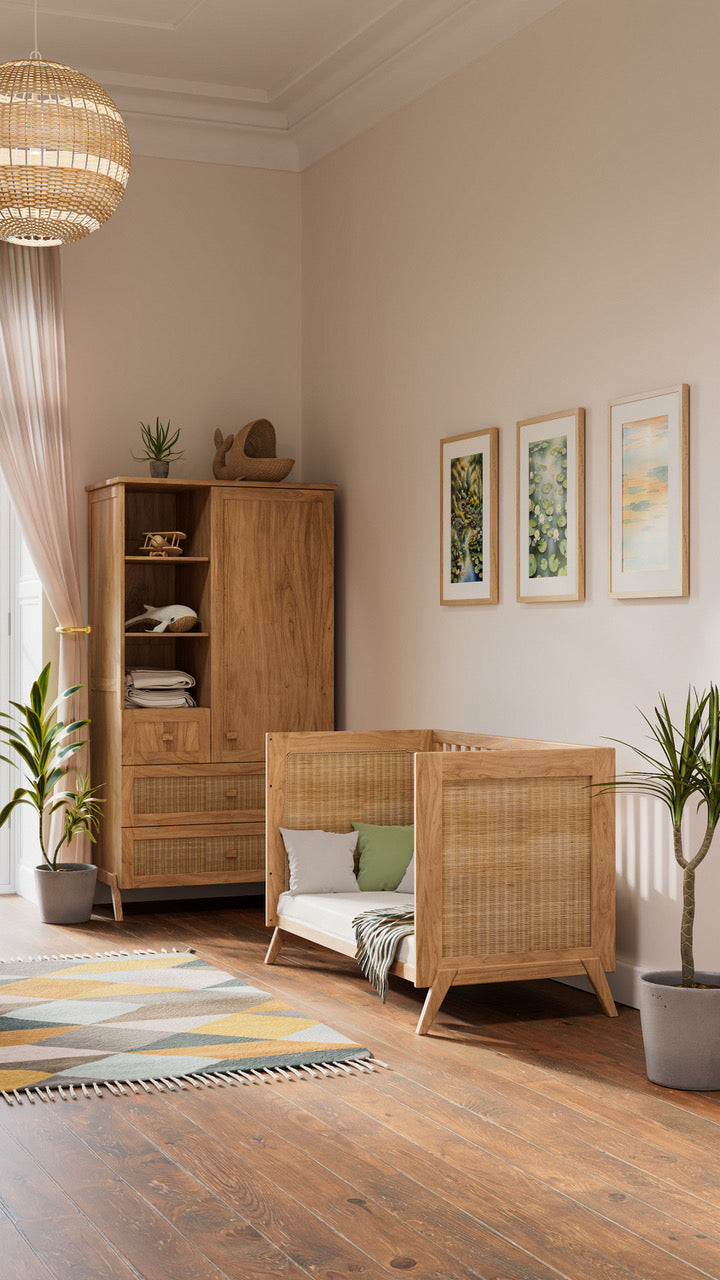 MARELIA BOIS Evolutive Bed 60X120 CM - From Crib to Toddler Bed