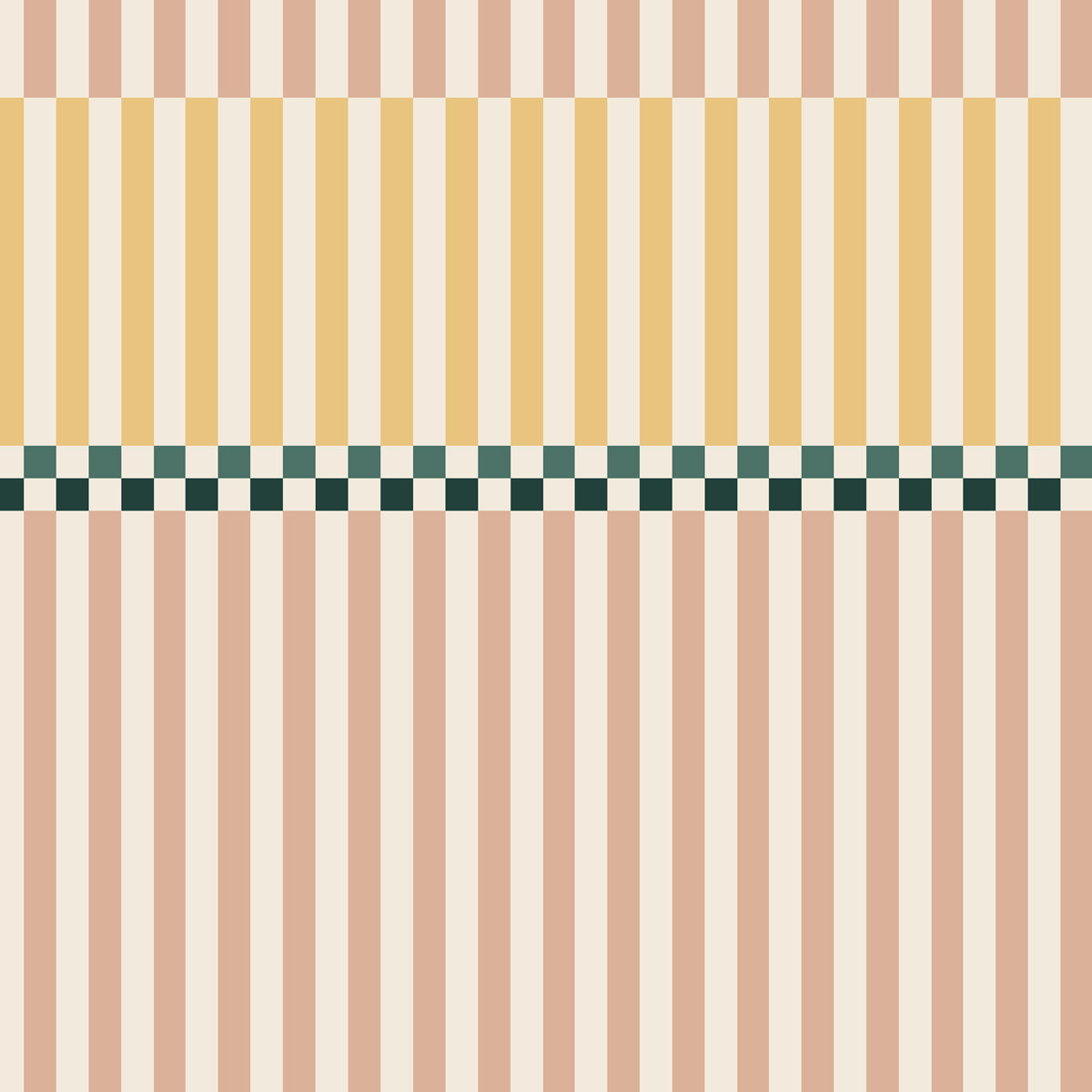 Stripes happy cherry pink and sunny yellow Wallpaper