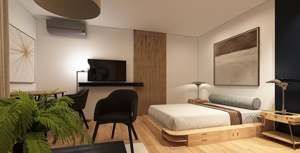 3D-Innenarchitekturprojekt für einen Raum