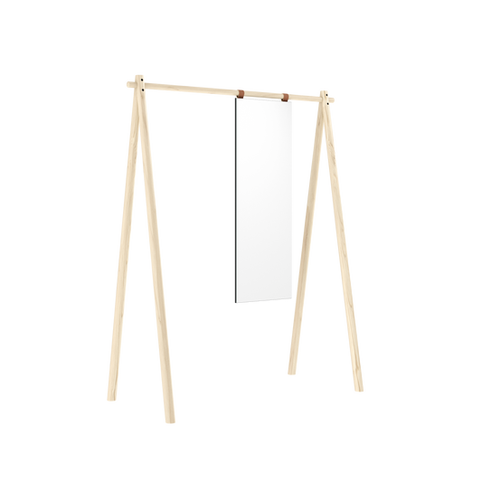 HONGI W. mirror in Clear Lacquered Pine — Karup Design