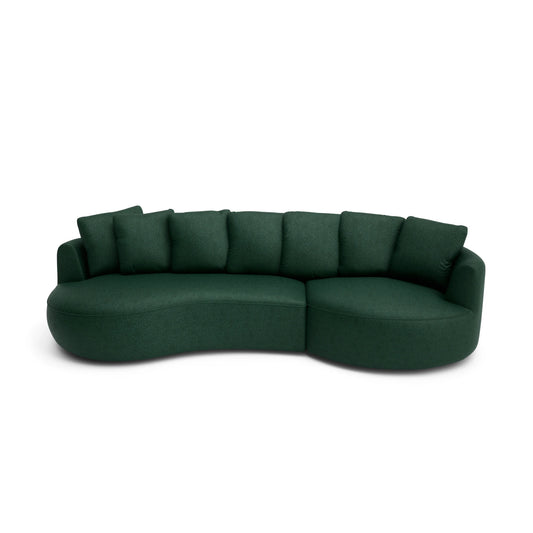 4-Seater Right Corner Sofa BELLEVILLE - Green
