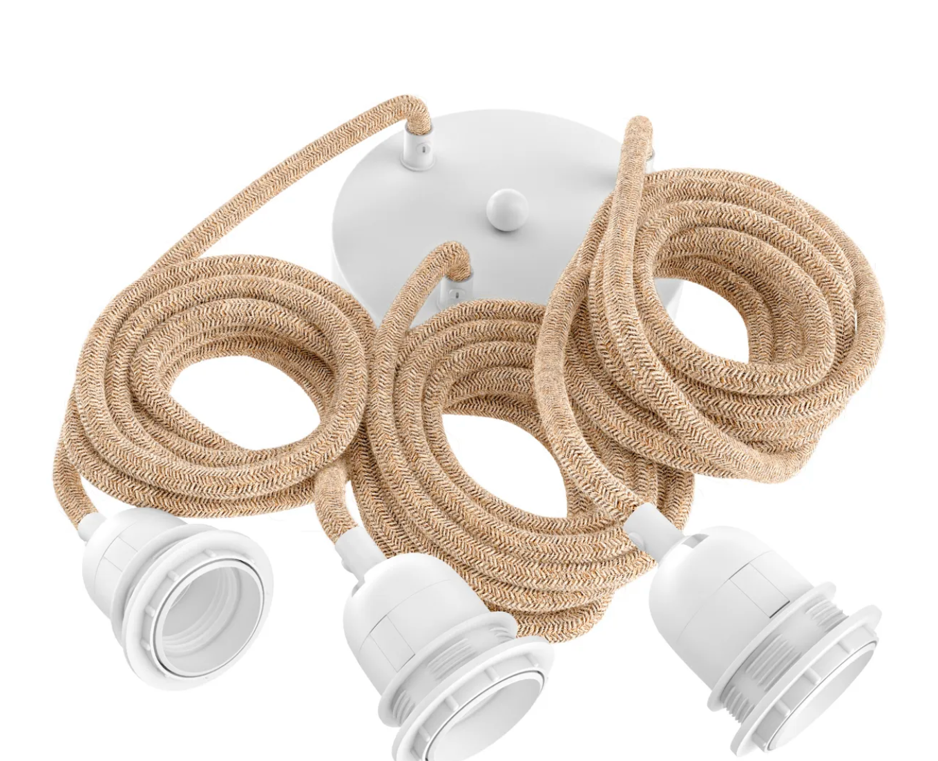 Natural and white cordset 3 bulbs