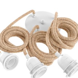 Natural and white cordset 3 bulbs