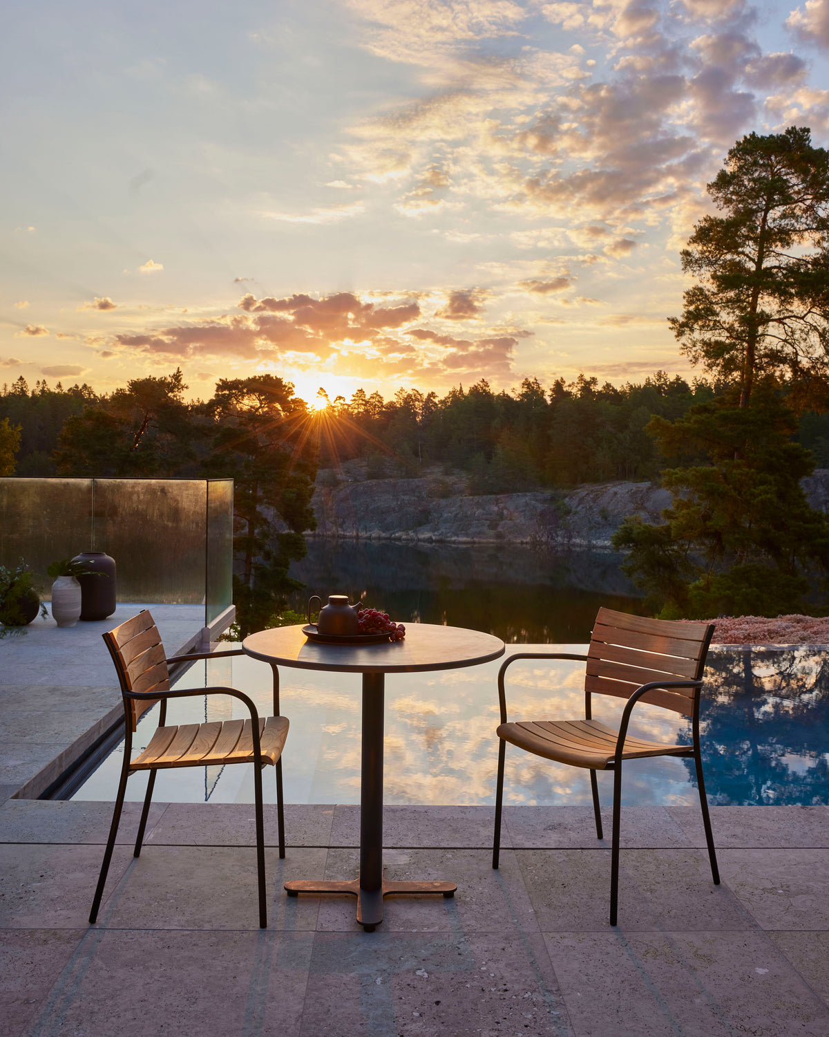 Sundal armchairs at sunset