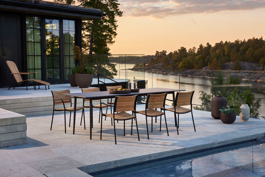 Sundal armchairs with a Saltö table