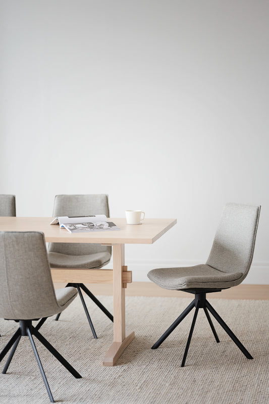 Rowico LOWELL Set of 2 Grey Swivel Chairs