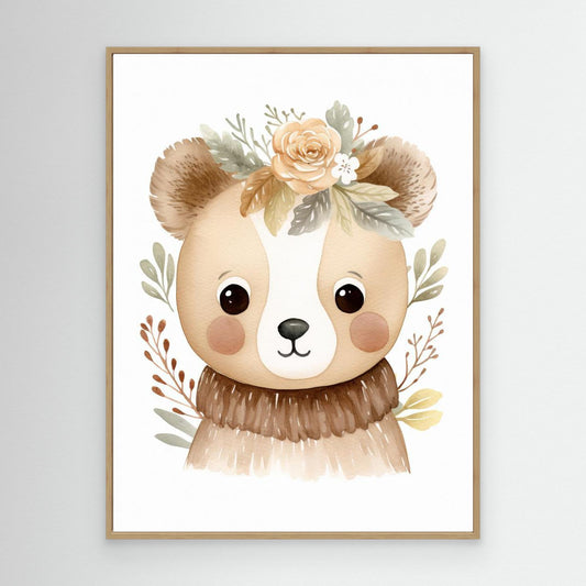 Poster Nursery Watercolour Bear 6 by Bilge Paksoylu